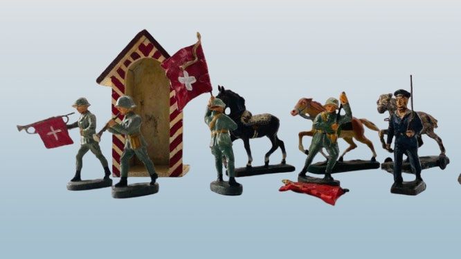 Assortimento Elastolin Lineol Hausser Militär Soldaten 1