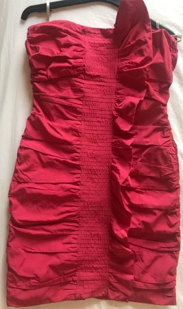 Karen Millen fuchsia taffeta mini dress EU36
