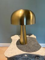 Lampe champignon dorée