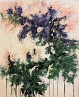 Tableau contemporain « Éclosion mauve » - Marius L. Jensen