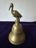 Glocke mit Vogel Figur Messing Höhe: circa 12,7 cm D. 7,2 cm