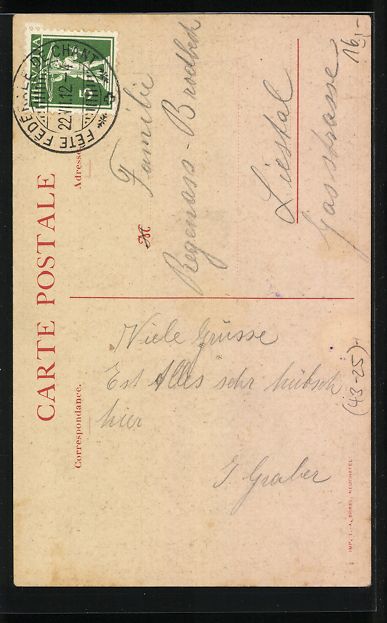 Ansichtskarten: Neuchatel, Sängerfest 1912, Schwan auf  – Gebraucht aus Berlin von bartko-reher 1