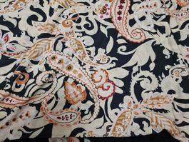 Stoff  Viscose mit Paisley Muster 150 x 180 cm