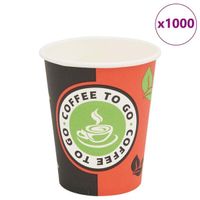1000 Stk. Einweg-Kaffeebecher Pappe 240 ml (8 oz)