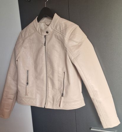Pepe Jeans Damen Jacke, Lederimitat, beige, Grösse L,