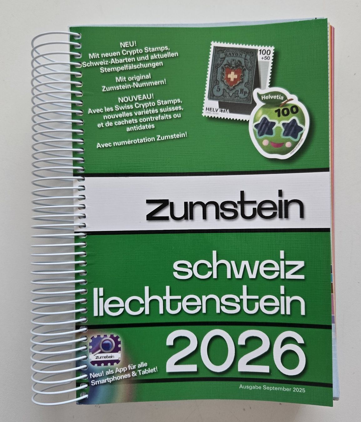 Libri: Zumstein Briefmarkenkatalog 2026 mit Spiralbindung – Usato da Gelterkinden venduto da Vabis62