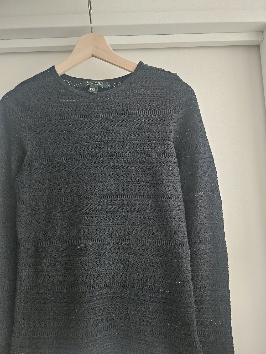 Ralph Lauren Pullover & Sweatshirts: Ralph Lauren Black Textured Pullover in S  – Gebraucht aus Kilchberg ZH von Thrift_Shop 5