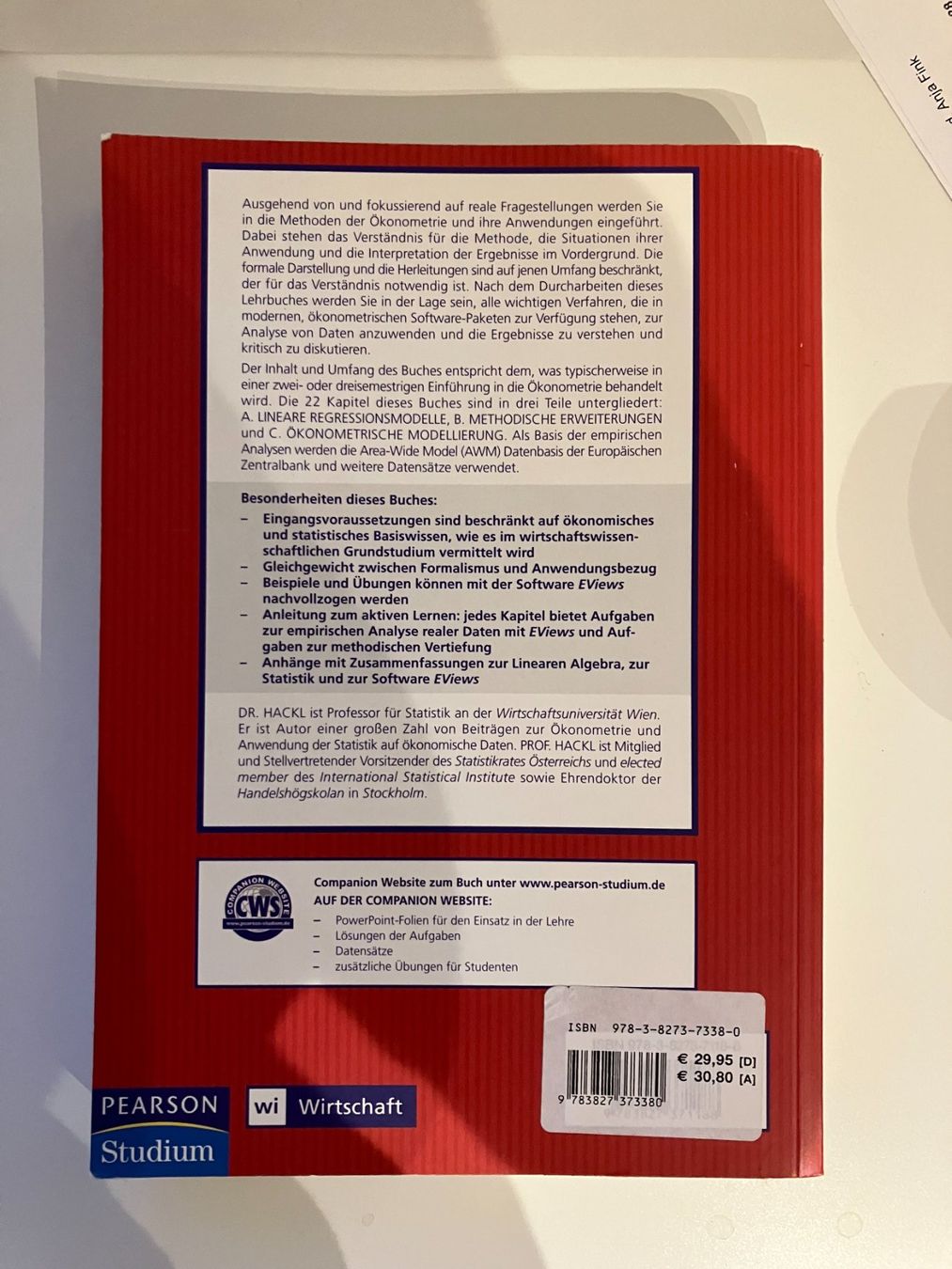 Libri: Buch Einführung in die Ökonometrie, Hackl – Usato da Spiez venduto da JaS 1