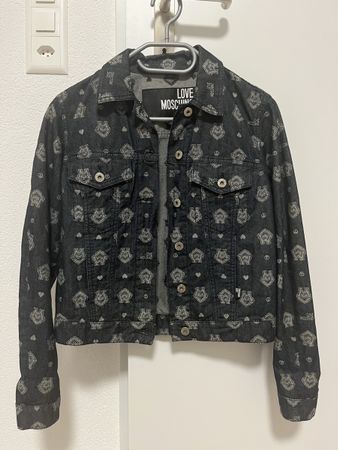 Love Moschino Jeansjacke mit Muster 36 neu