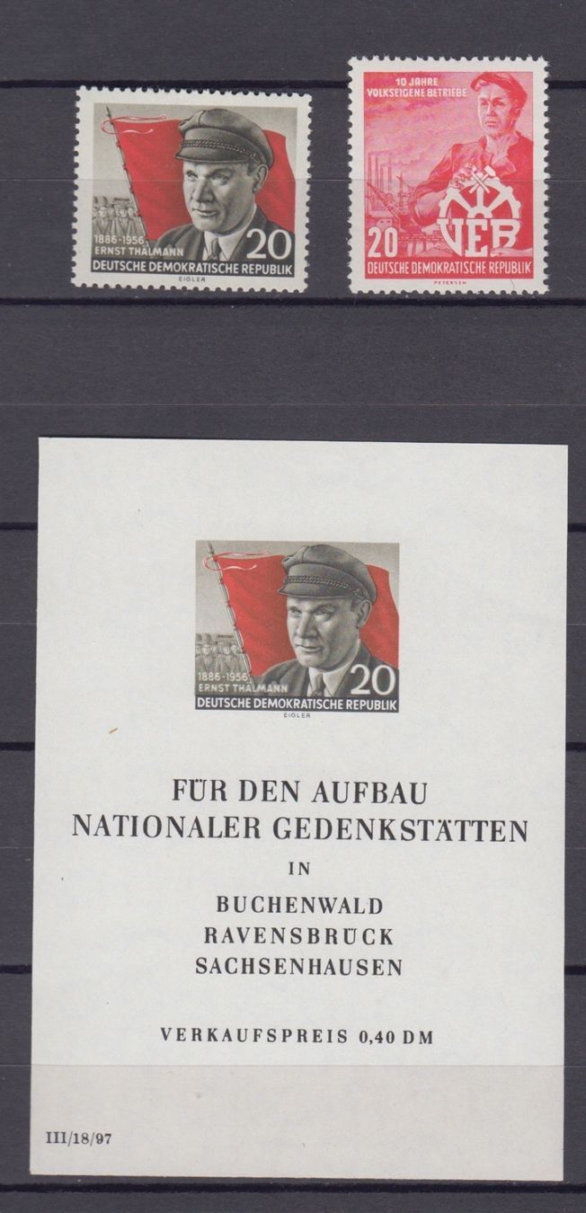 Alle Briefmarken: DDR 1956 ** – Neu (gemäss Beschreibung) aus Erlach von Minka123 5