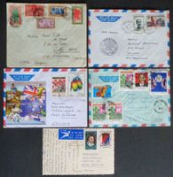 MADAGASCAR: 5 envois postaux des années 1936 à 1988