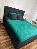 Boxspringbett mit Bettkasten und Stauraum Anthrazit 180x210