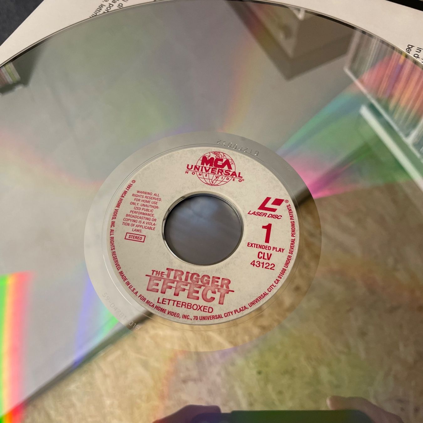 Alle DVDs: The Trigger Effect - LASER DISC - Englisch Original – Gebraucht aus Stans von Brode 2