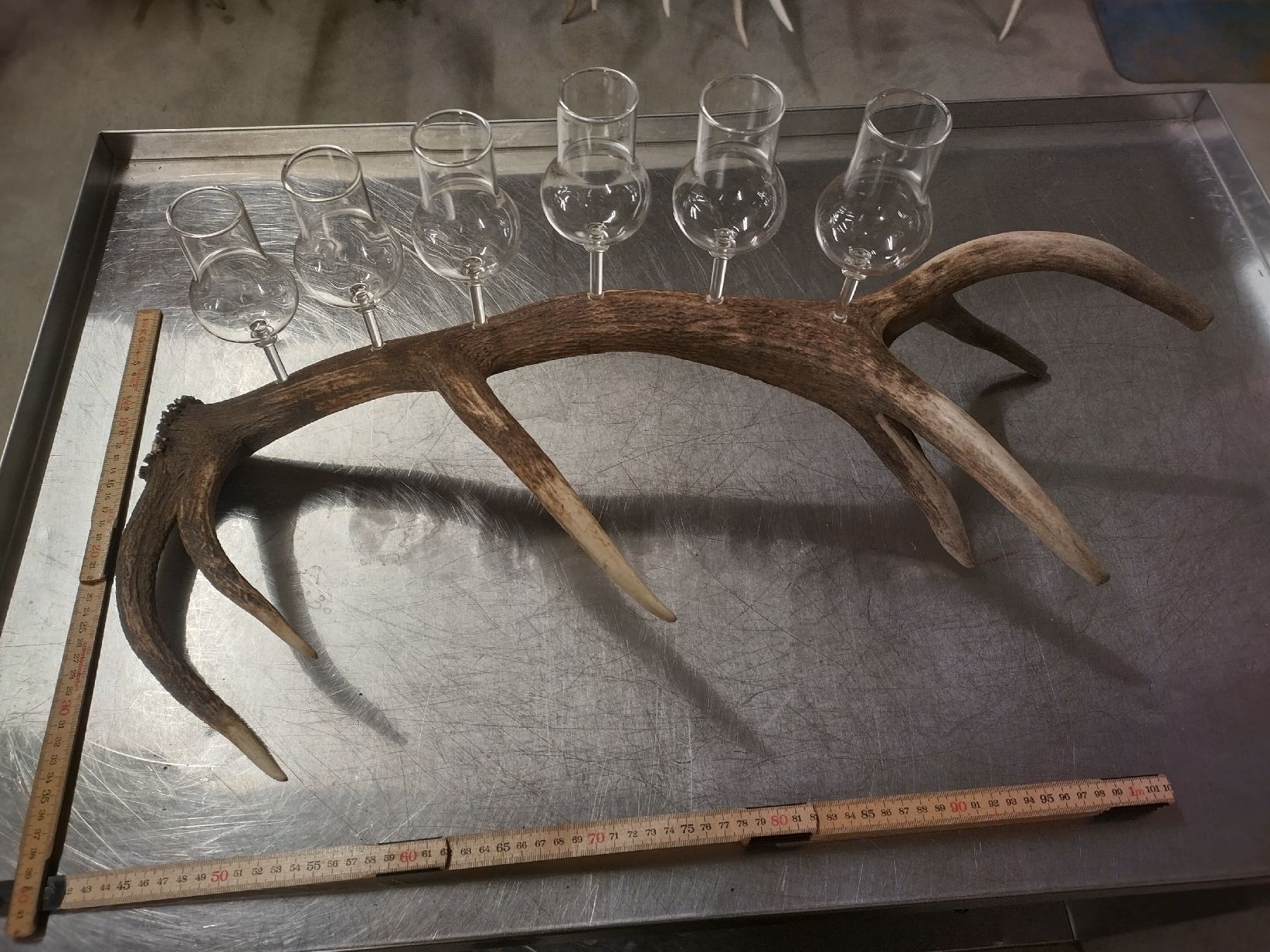 Il mondo degli animali: Hirschgeweih Deko Gläserhalter Jagdtrophäe rustikal 6er Set – Usato da Wettingen venduto da Bwalti