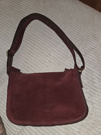 Handtasche Wildleder / Frabe: Bordeauxrot