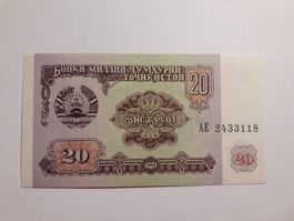 TADSCHIKISTAN - 20 Rubel 1994 UNC (2433118)