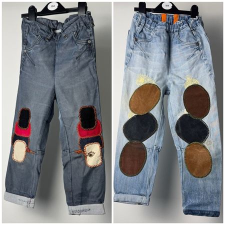 Coole Kinderjeans mit Patches, Gr. 116-122