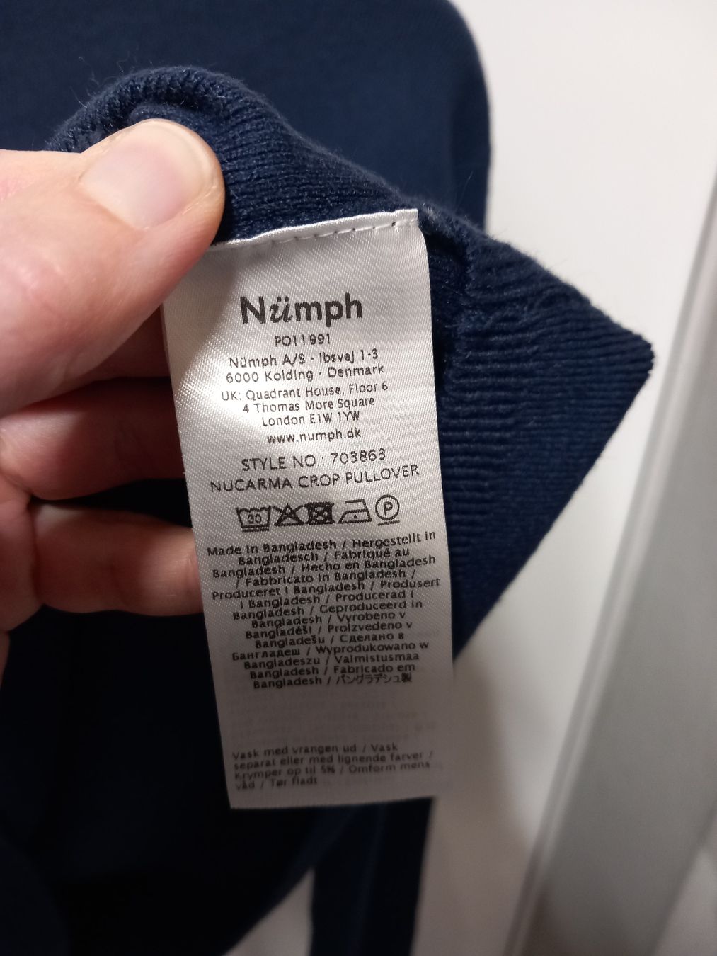 Maglioni & Felpe: Nümph Crop-Pullover Gr.L, marine, top Zustand, Viscose-Mix – Nuovo (secondo la descrizione) da Gwatt (Thun) venduto da umwelt-brocki 4