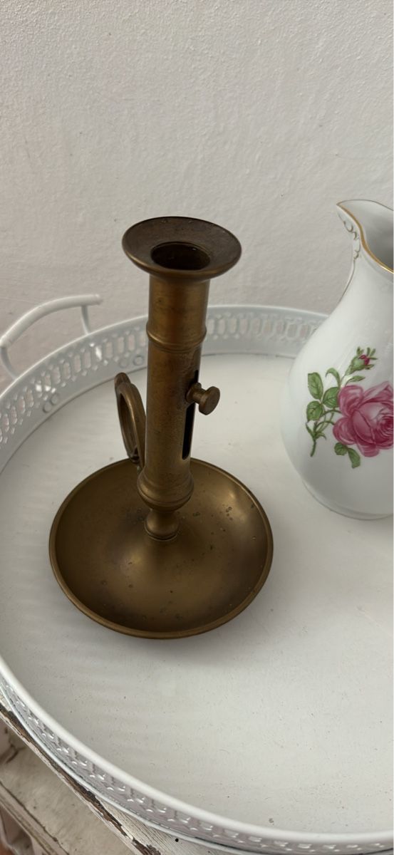Bougeoirs: Messing Kerzenhalter antik mit Schiebemechanismus – D'occasion à Schaffhausen par Ibag 3