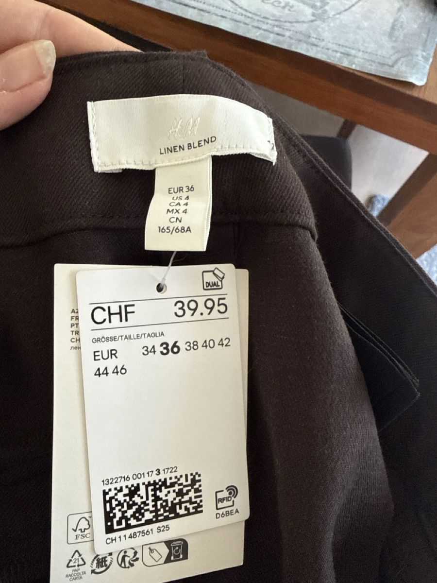 H&M Pantalons: Braune Leinenhose – Neuf avec emballage d'origine à Obfelden par cyn_lyh6 1