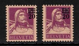 1921 Tell Nr. 150A mit verschobenem Aufdruck **