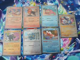 7 deutsche Meisterball Pokemonkarten aus Prismatische Entw.