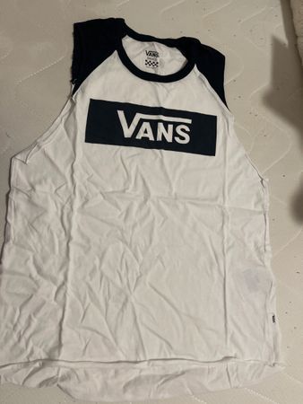 Schwarzes und weißes Vans Tank Top 
