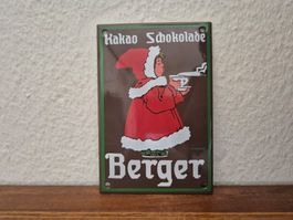 Emailschild Berger Kakao Schokolade Logo Emaille Schild Deko
