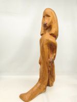 Grosse Skulptur 90cm Holzfigur Person Holz geschnitzt Unikat