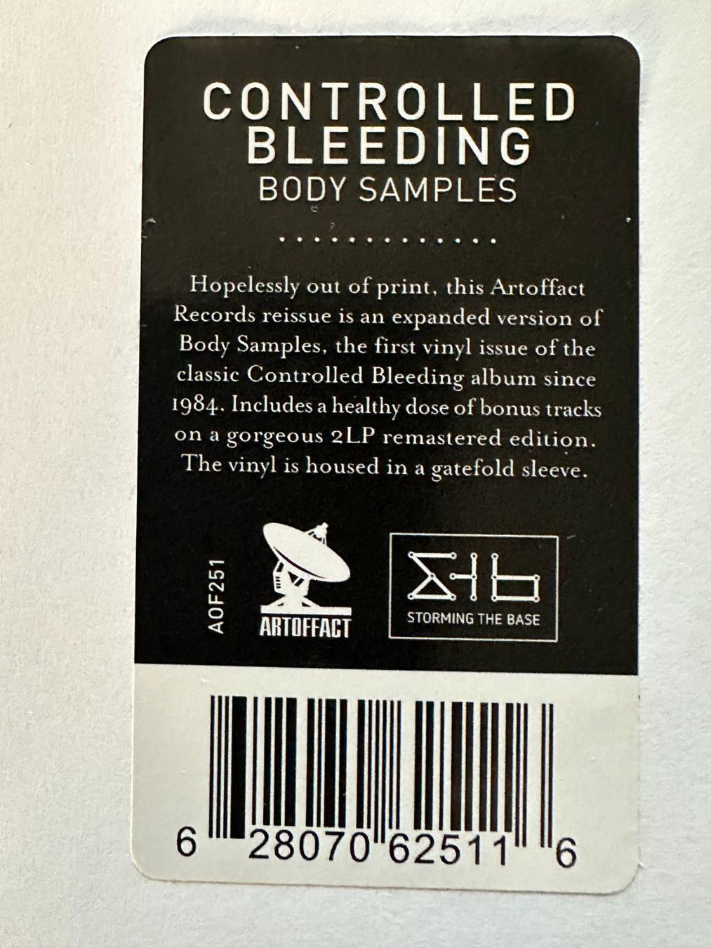 Dischi in vinile: CONTROLLED BLEEDIND 2LPS BODY SAMPLES - INDUSTRIAL – Nuovo (secondo la descrizione) da Sion venduto da jaipur1401 5
