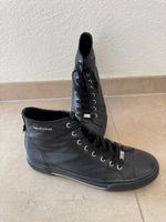 Baskets montantes The Kooples cuir noir état usagé
