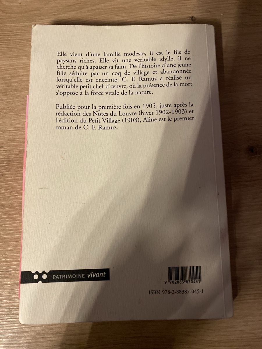 Bücher: Aline - C.F. Ramuz – Gebraucht aus Jegenstorf von en_pir06 1