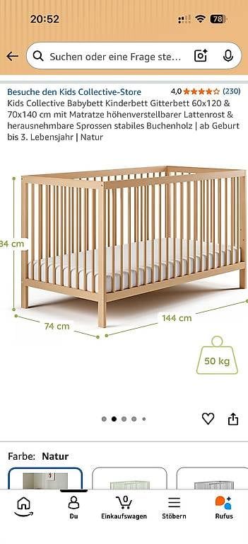 Betten: Babybett/Kleinkindbett – Gebraucht aus Windisch von ana_8l5n