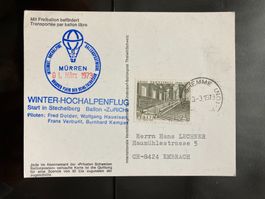 Italien 1973 Winter-Hochalpenflug Stechelberg Ballon ZüRICH