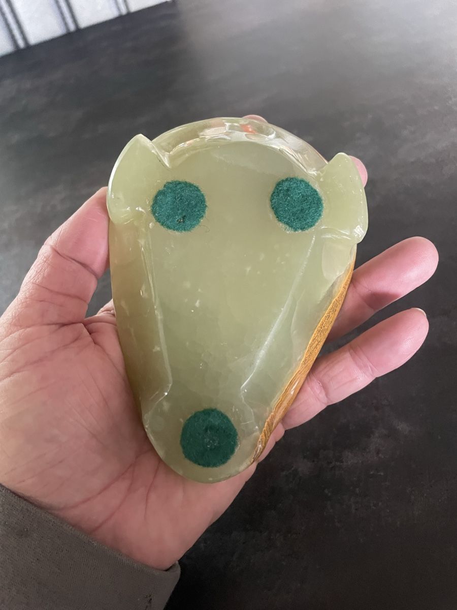 Portacenere: Cendrier Vintage Onyx Vert et Brun – Usato da Vallamand venduto da Bricbracbroc82 5