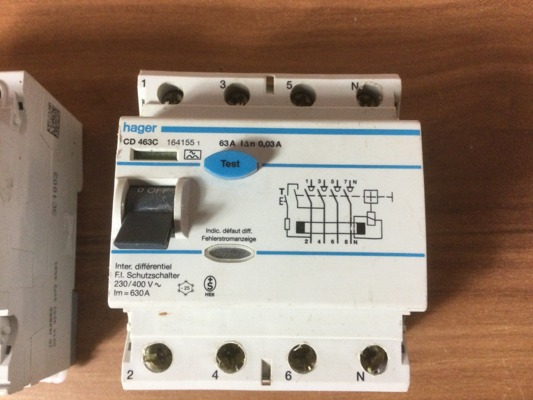 Hager Schalter: Gebrauchte Hager CDA 440C 40 A & CD 463C  63A FI-Schalter – Gebraucht aus Wangen SZ von kuriosum12 1