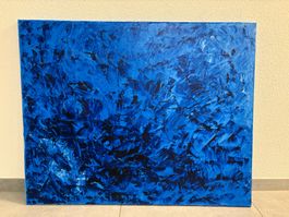 100cm breitx 80cmhoch Acryl Gemälde blau