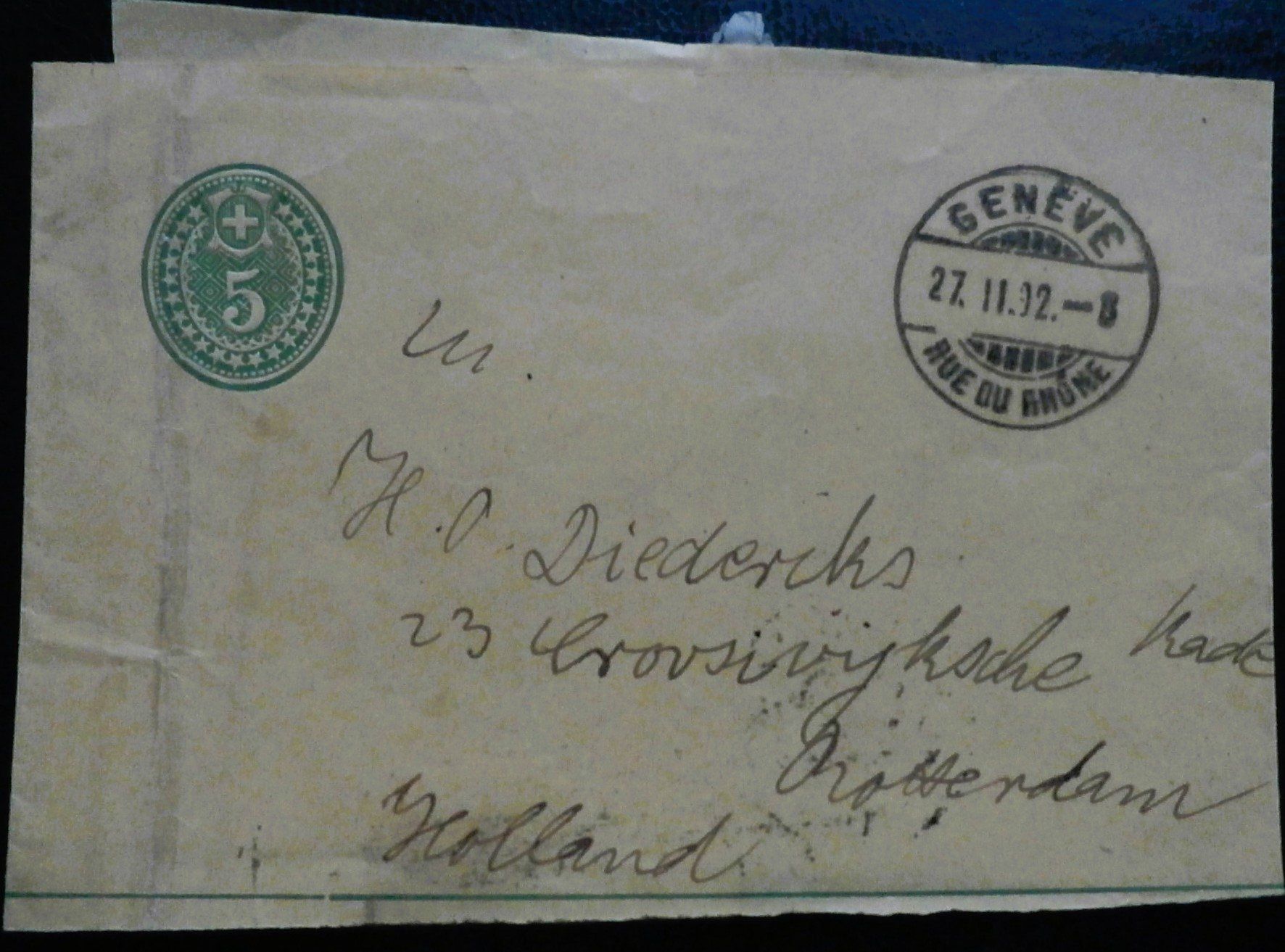 Alle Briefmarken: CH Brief 1902 Geneve-Rotterdam – Gebraucht aus Kehrsatz von Bernherb2 1