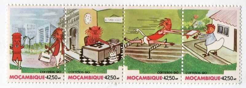 Tous les timbres: Briefmarken "Briefträger". Mosambik – Neuf avec emballage d'origine à Basel par Butsch5