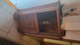 Petit meuble d’angle en bois style classique – 1 porte et ét