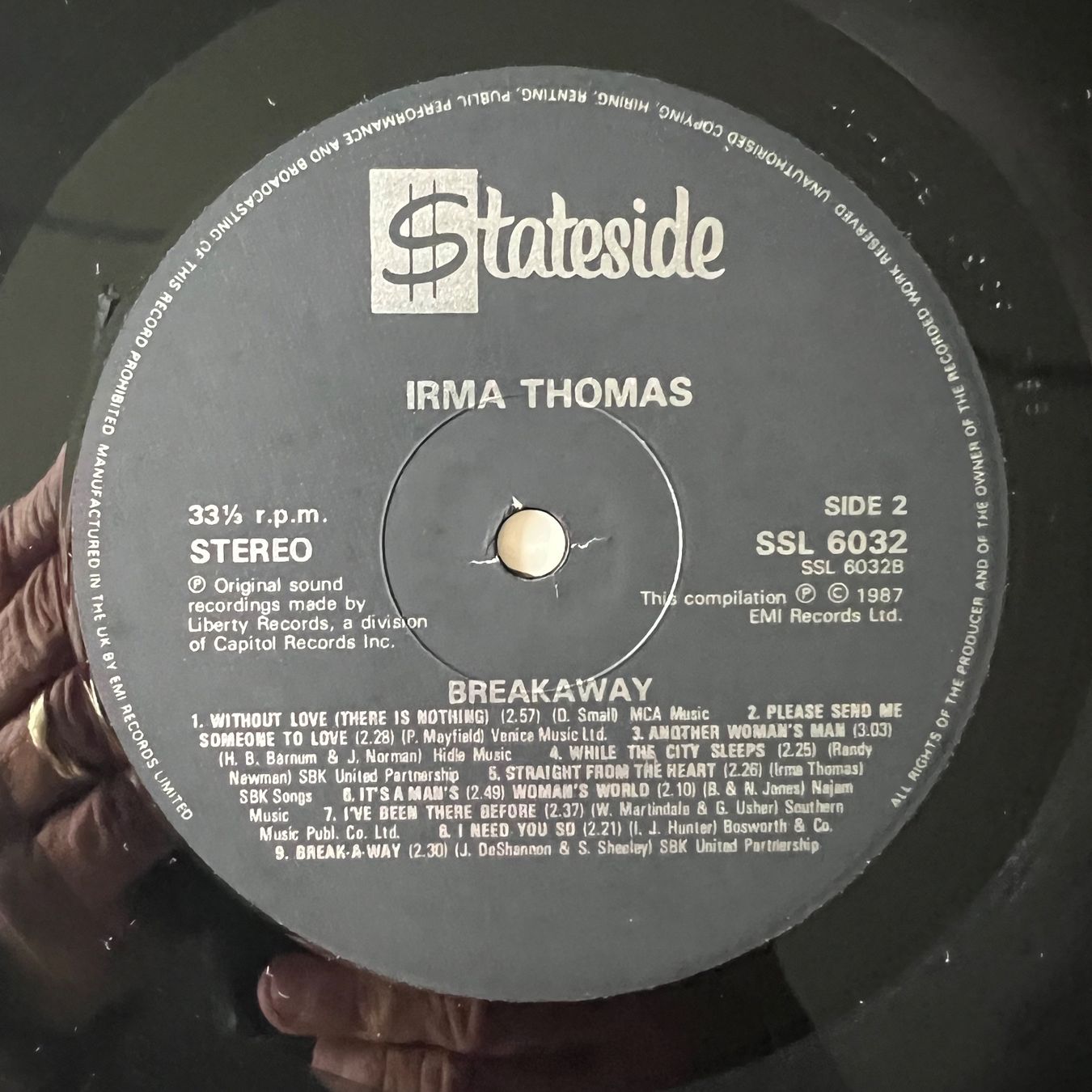 Vinyles: Irma Thomas - Breakaway / UK-Press. 1987 - TOP – D'occasion à Gais par soundcave57 3