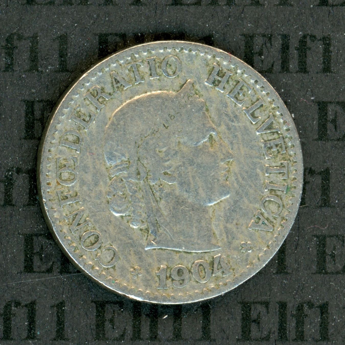 Tutti le monete: CHF___0.10 1904 s-ss 10 Rappen – Usato da Widnau venduto da Elf11