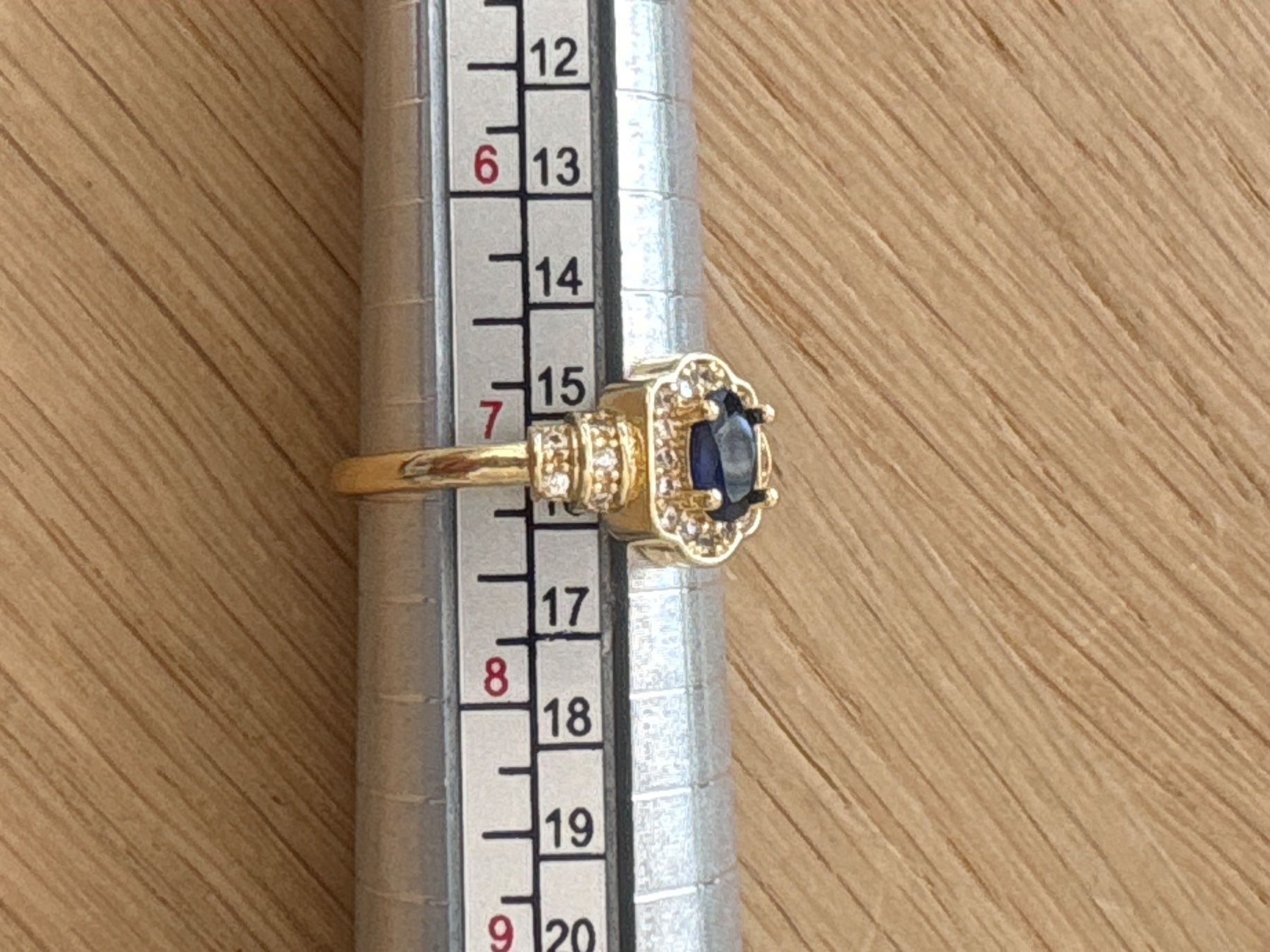 Anelli: Luxus Elegante Gr.17/7 Ring Farbe:  Gold/ blau – Nuovo (secondo la descrizione) da Biel-Bienne venduto da Roserosse13 6