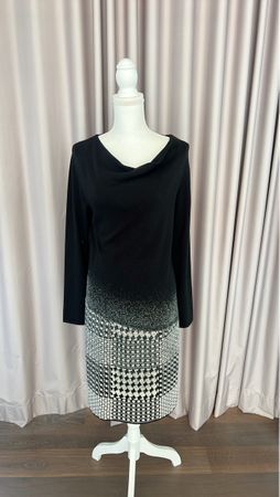Elegantes Kleid in Schwarz-Weiss Gr. 40 von Madeleine