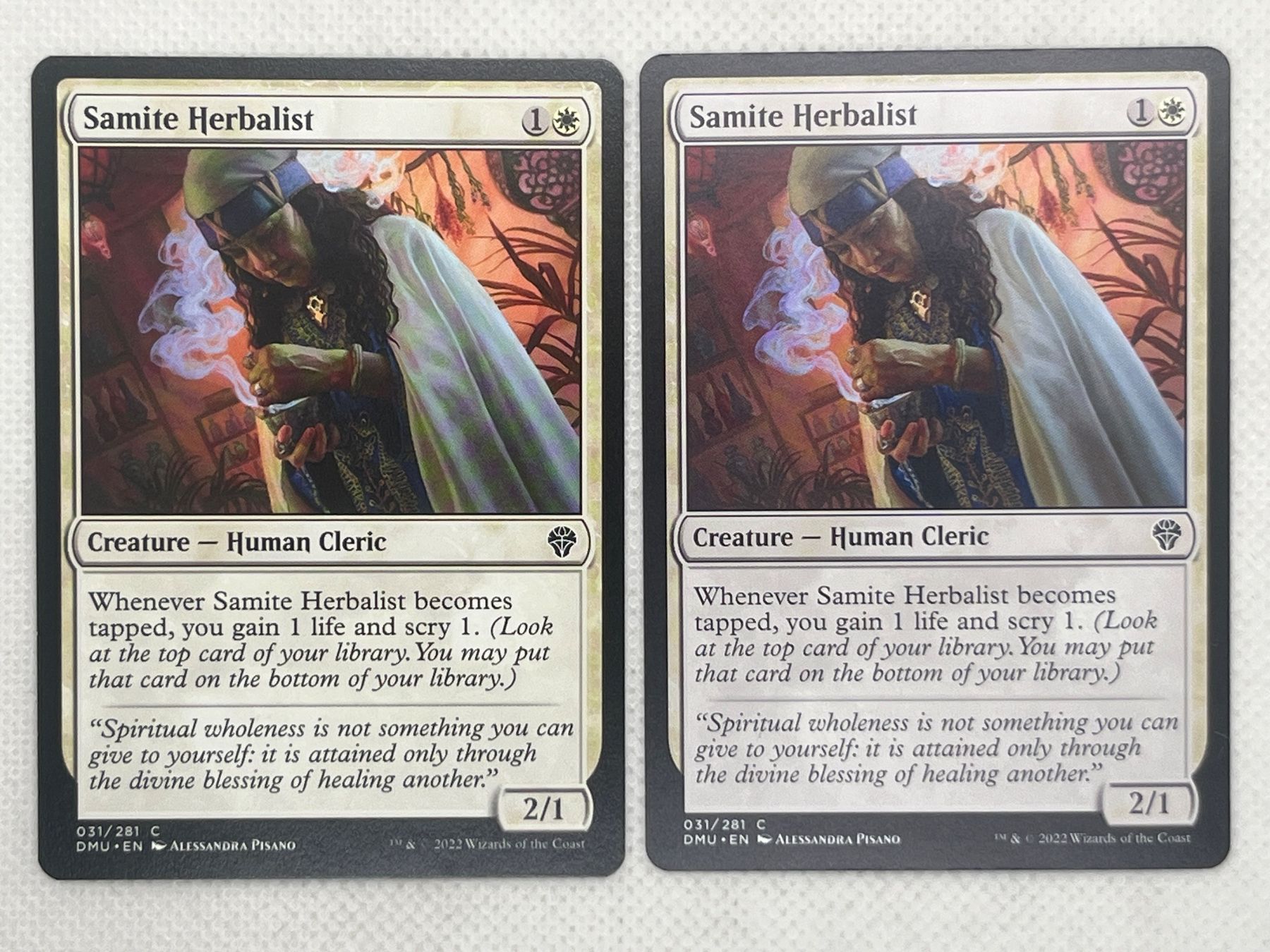 Magic The Gathering Carte collezionabili: MTG Samite Herbalist DMU 031 Englisch Common 2x – Usato da Hinterkappelen venduto da Kim1992