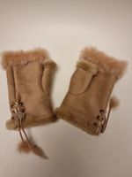 Halb Fäustlinge mit Pelzrand - Half Mittens with Fur