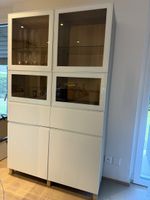 IKEA Bestå Cabinet White Wood with Glass Doors