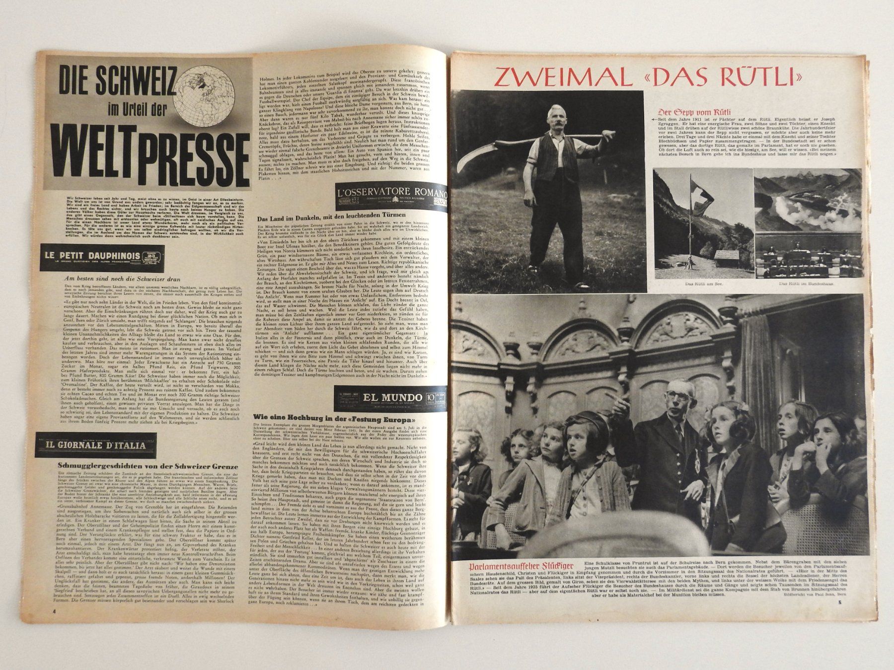 Riviste & Magazine: Schweizer Illustrierte Zeitung, 1943, Sondernummer 1. August – Usato da Büttenhardt venduto da LexyMara 1