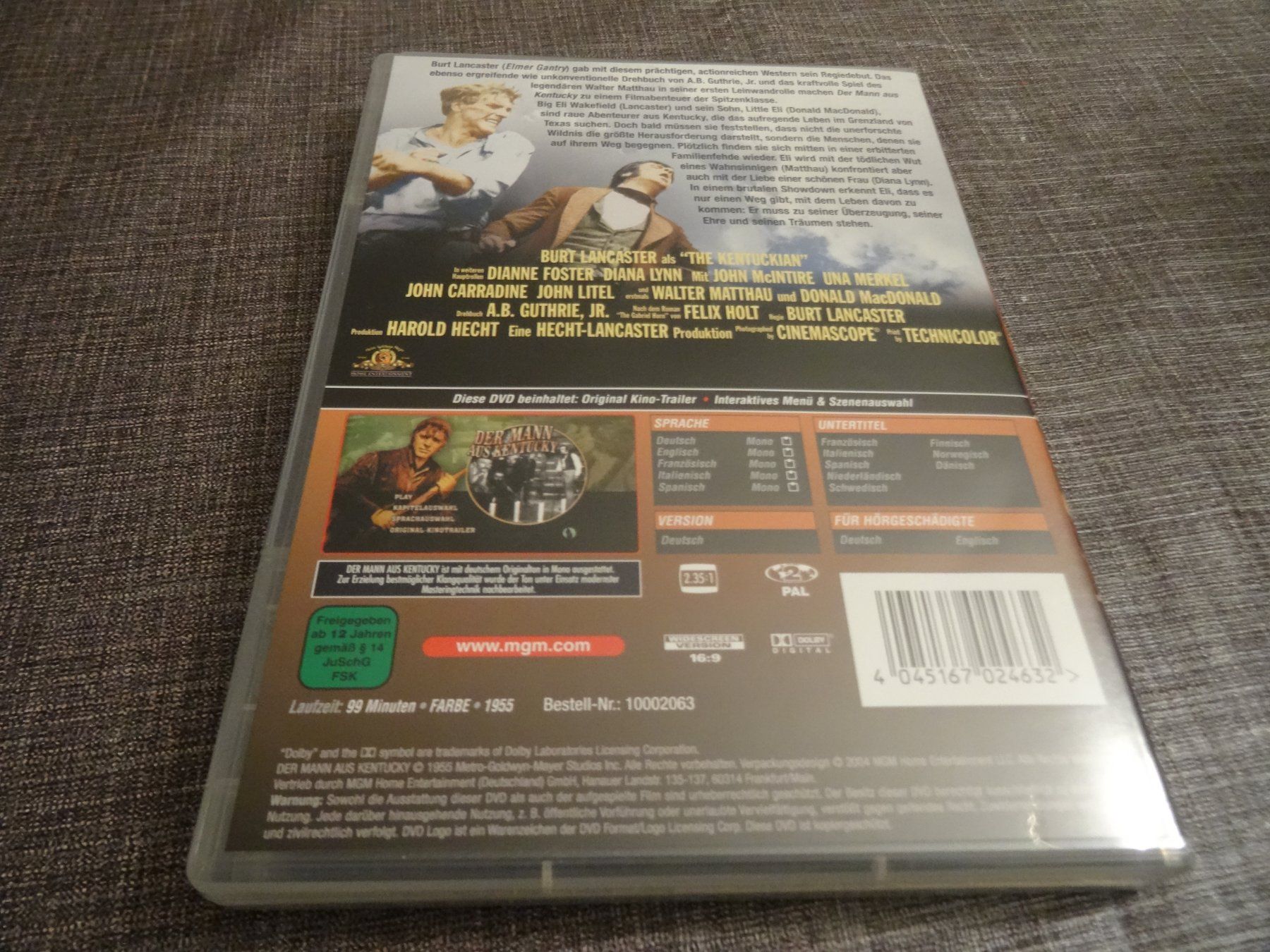 Alle DVDs: DVD Der Mann aus Kentucky Burt Lancaster – Gebraucht aus Olten von Disc-Verkauf 2