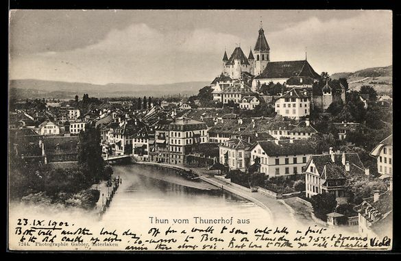 Cartes postales: Thun, Generalansicht vom Thunerhof aus – D'occasion à Berlin par bartko-reher